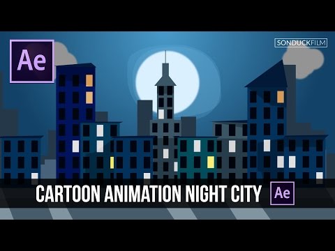 After Effects Tutorial: Cartoon Animation Night City