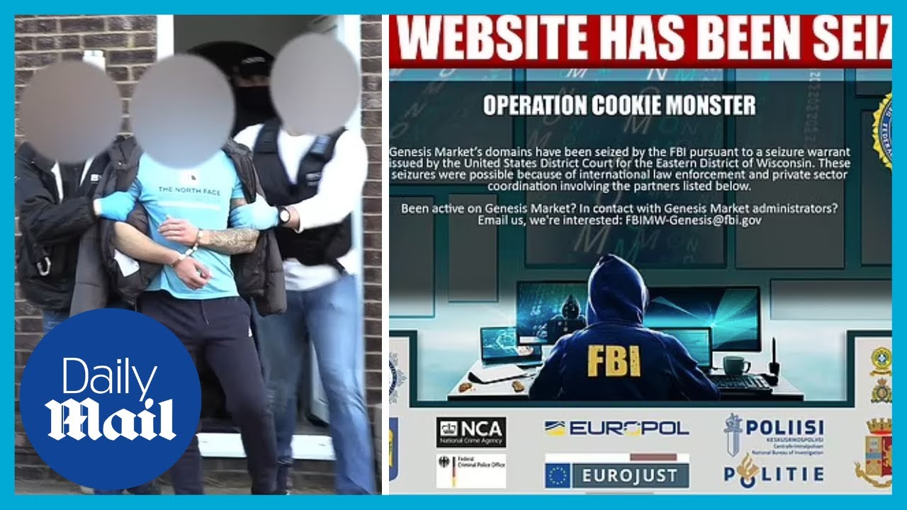 Moment police swoop on Genesis Market suspect in global Operation Cookie Monster