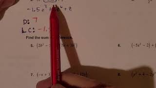 Algebra 1 - Chapter 7 Review
