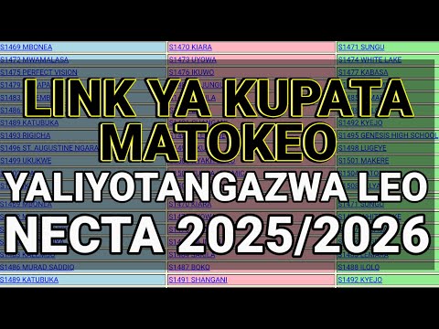 Results Of All Schools Form Two And Standard Four Today Click On This Link 