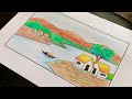 HƯỚNG DẪN CHI TIẾT CÁCH VẼ PHONG CẢNH | How to draw scenery for everyone #vetranh