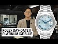 Rolex Day-Date II Ice Blue Concentric Dial: Ref. 218206 Up Close | SwissWatchExpo