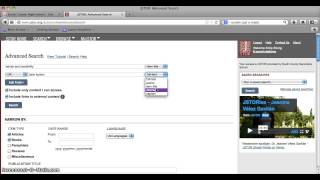 JSTOR   Advanced Searching