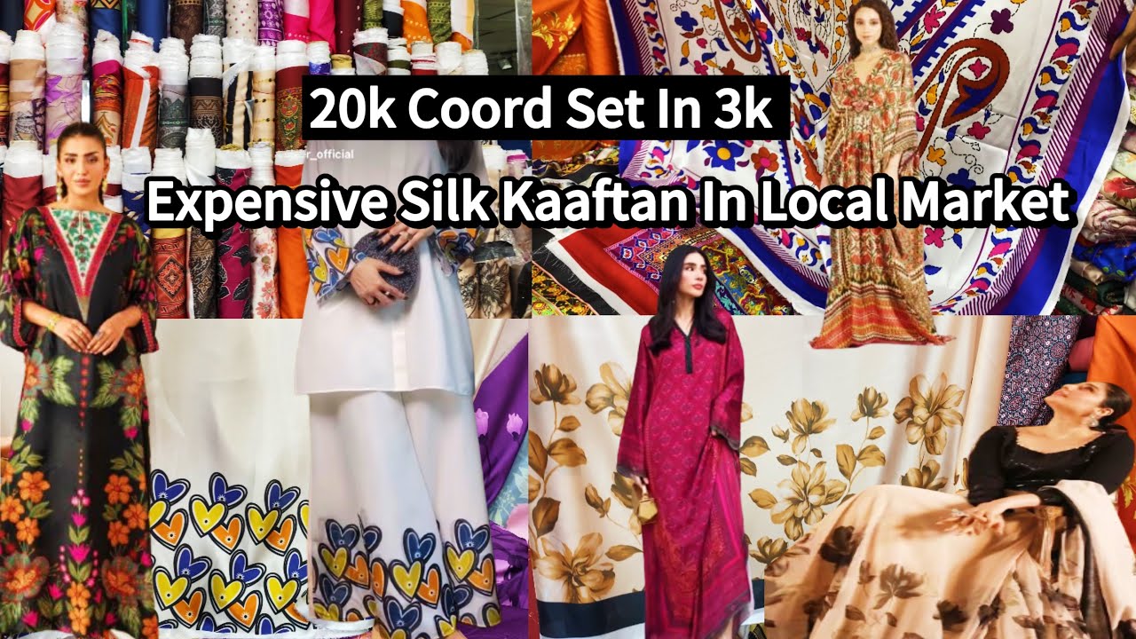 Printed Silk Kaftaan In Local Market || lulusar Latest Designs || Silai Pret Prints || Coord Sets