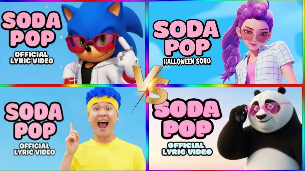 🐼 PANDA 🆚 SONIC 🆚 D BILLIONS 🆚 HALLOWEEN|SODA POP 😎🎶