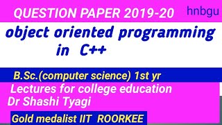 278 | object oriented programming in c++ question paper 2019-20