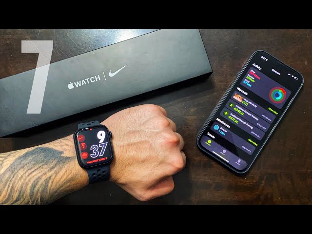 Apple Watch Series 7 NIKE EDITION Unboxing and Setup (Midnight