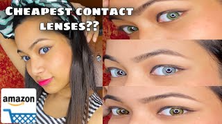 CHEAP COLOURED CONTACT LENSES FROM AMAZON | REVIEW | IN DUSKY FACE screenshot 3