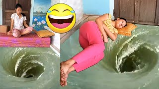Funny vfx video Hana meets whirlpool