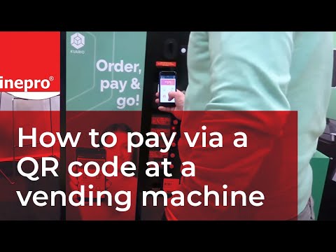 Betalen bij een vending machine met een QR code