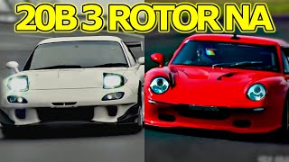 【20B 3 Rotor】官能の NA 3ローターサウンドを聞け！【VIDEO OPTION切り抜き ロータリーエンジン 佐藤商会 RSパンテーラ RX-7 FD3S RE雨宮 ロータスヨーロッパ】