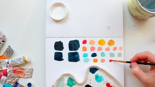 How to create a gouache color palette | Elena Mahoney Sánchez creates her signature color palette