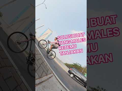 Solusi untuk kalian yang Males ketemu TANJAKAN,ganti gigi nya wkwkw #daffapinks #sepeda #gravelbike
