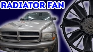 Radiator Fan Replacement 00 Dodge Durango.