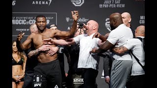 Derrick Lewis Shoves Francis Ngannou at UFC 226 Weigh-Ins - MMA Fighting