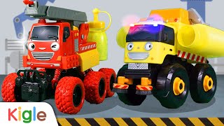 Permainan Reparasi Mobil Mainan | Truk Pemadam Kebakaran Truk Pembersih | KigleTV Indonesia