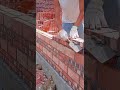 installation of red bricks in the process of building a house #popular #construction #viralshorts