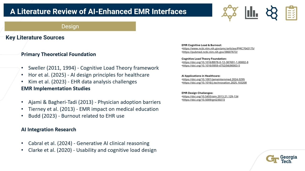 CS 6795 Final Presentation – AI-Enhanced EMR Interfaces for reducing Cognitive Load