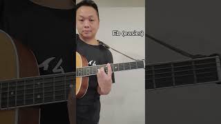 Eb Chord on Guitar - Easier Version #guitartutorial #chords #guitarlesson