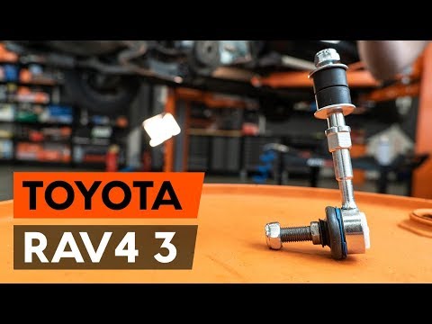How to change rear anti roll bar link / rear drop link on TOYOTA RAV 4 3 (XA30) [TUTORIAL AUTODOC]