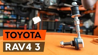 How to change rear anti roll bar link / rear drop link on TOYOTA RAV 4 3 (XA30) [TUTORIAL AUTODOC]