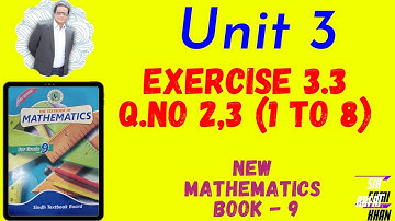 Exercise 3.3 Unit 3 Algebraic Expression Class 9 New Mathematics book - Part 2 & 3 (Q 1 to 8)
