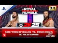 Seth Rollins vs. Roman Reigns in a 2 out of 3 falls match. WWE 2K25: PS5 GAMEPLAY (4K)