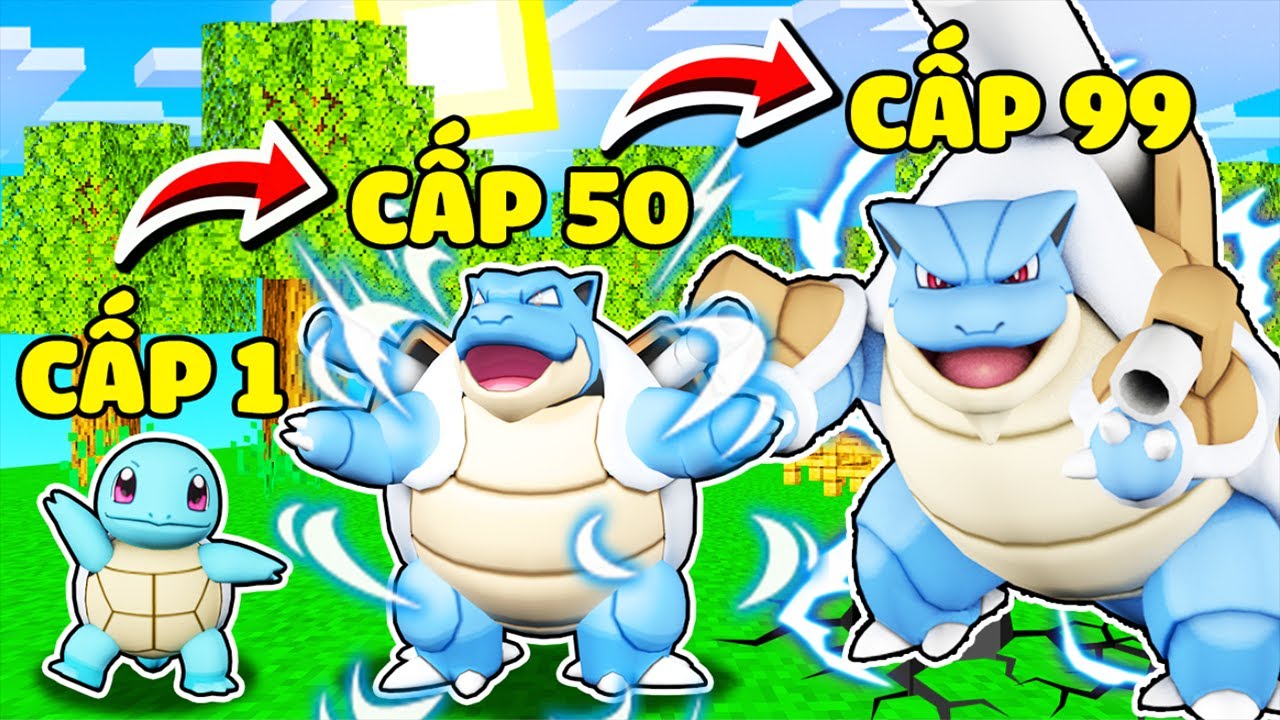 JACK EM BÉ RÙA NƯỚC CẤP 1 TIẾN HÓA THÀNH RÙA NƯỚC MEGA CẤP 99 TRONG ...