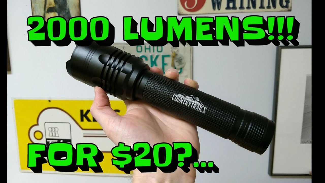 The Brightest 20 Flashlight The Rural King 2000 Lumen Tactical Flashlight Youtube