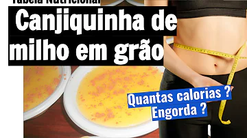 Quantas calorias tem um prato de sopa de canjiquinha?