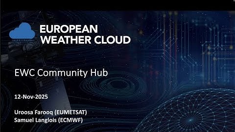 European Weather Cloud (EWC): Using the EWC Community Hub