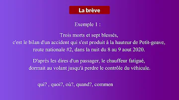 Qu'est-ce qu'une brève dans un journal ?