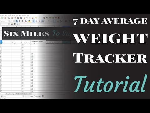 7 Day Average Weight Tracker Spreadsheet Tutorial