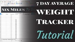 7 Day Average Weight Tracker Spreadsheet Tutorial screenshot 2