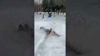 The Rink Turned Into a Swimming Pool! #shorts #iceskating #swimming #sports