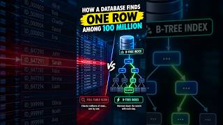 How Databases Search 100 Million Rows in Seconds 🤯 | B-Tree Index Explained #shorts #fyp  #education