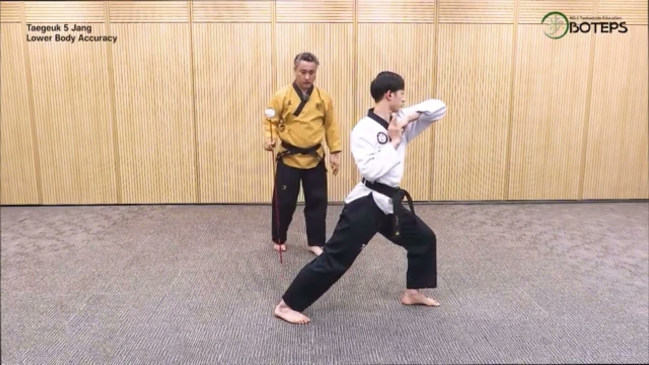 Chi tiết chuyển động cơ thể khi thực hiện quyền Taekwondo số 5