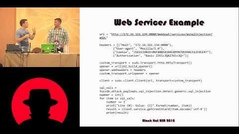 Black Hat USA 2010: Constricting the Web: Offensive Python for Web Hackers 3/4