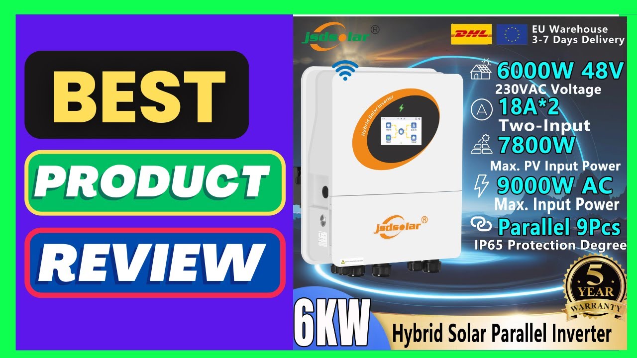 Jsdsolar 6KW 48V On/Off Grid Hybrid Solar Inverter Smart