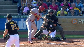 STL@PIT: Umpires rule HBP after call overturned