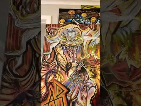 finally completed my styalised version of spawn issue #53 (capullo)..by Aaron Richardson 2022 $800..