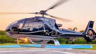 Helicopters Landing & Takeoff at Dusk - Airbus H130 | Bell 407 | Agusta A109