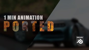 PORTED | 3D ANIMATION | 1MIN ANIMATION | EPISODE 2 | BLENDER 3D | CAR ANIMATION IN BLENDER
