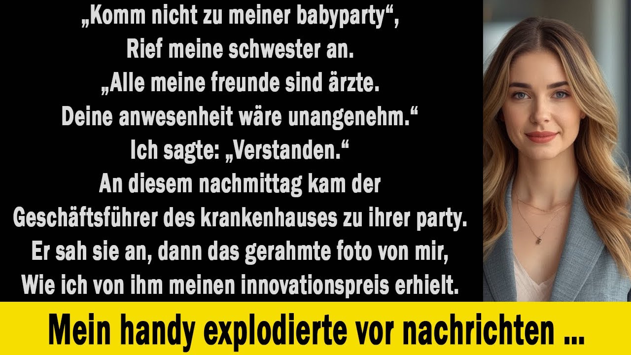 „Komm nicht zur Babyparty“, sagte meine Schwester – dann erschien der Klinikdirektor.