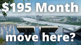 $195 Month Condo Bangkok Home Base? +Street Food Shops Cafes Costs & More!