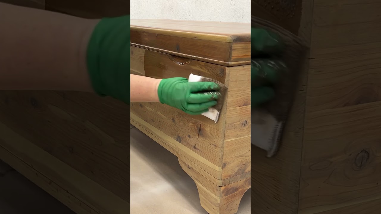 I painted this antique cedar chest GREEN!