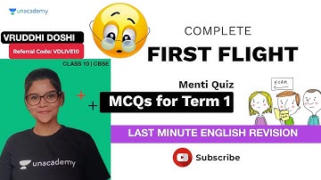 Complete First Flight MCQs for Term 1 Menti Quiz - LMR Series CBSE Class 10 | Vruddhi Doshi Ma