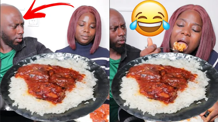 What was he thinking 🤣🤣🤣 African food mukbang white rice and stew mukbang  mukprank