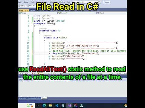 File Read in C# | File Display #shorts