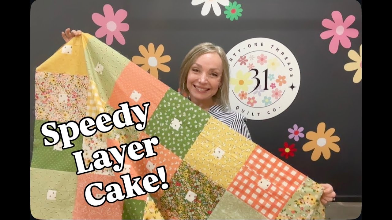Super Quick Layer Cake Quilt (no background fabric needed!) - YouTube